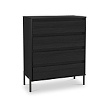 Axton 4 Drawer Chest Black Ash from Roseland Furniture