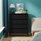Axton 4 Drawer Chest Black Ash from Roseland Furniture