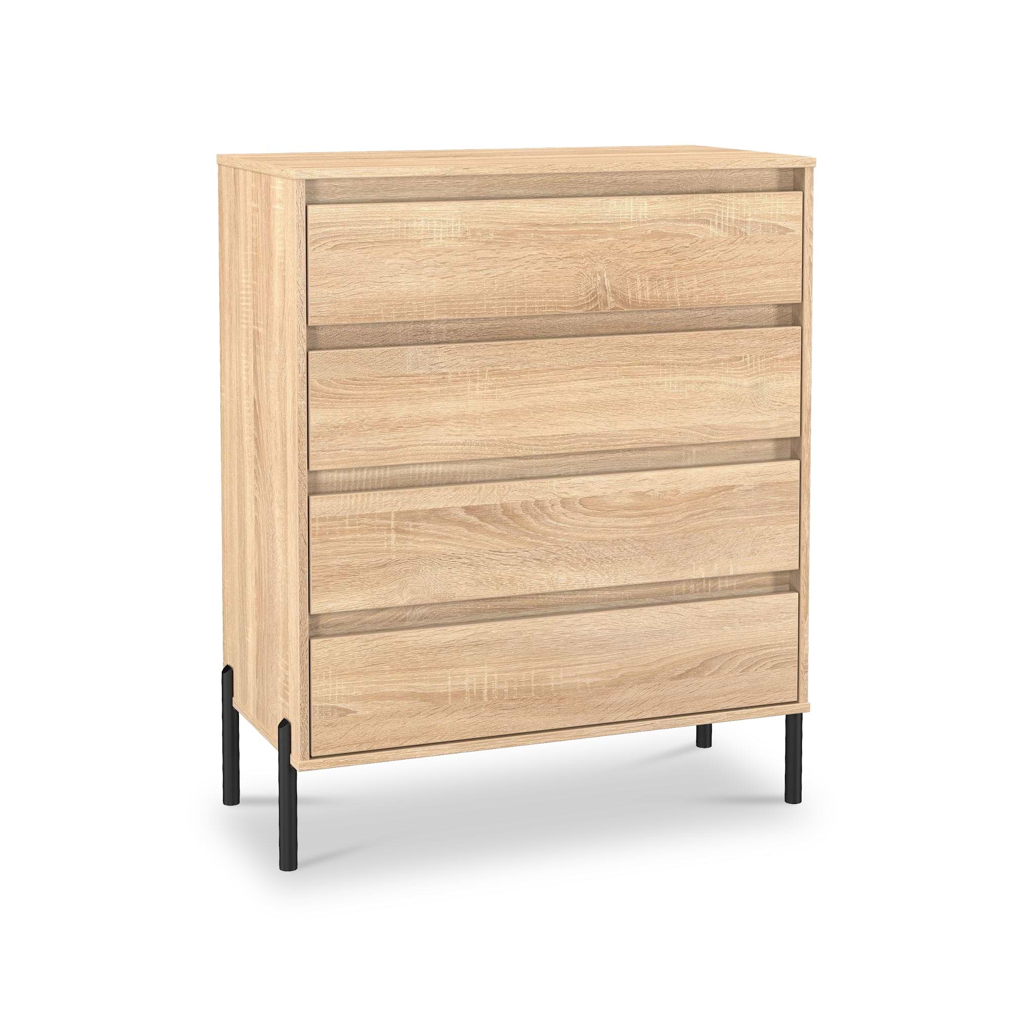 Axton 4 Drawer Chest Oak from Roseland Furniture