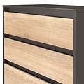 Axton 4 Drawer Chest Oak Graphite from Roseland Furniture