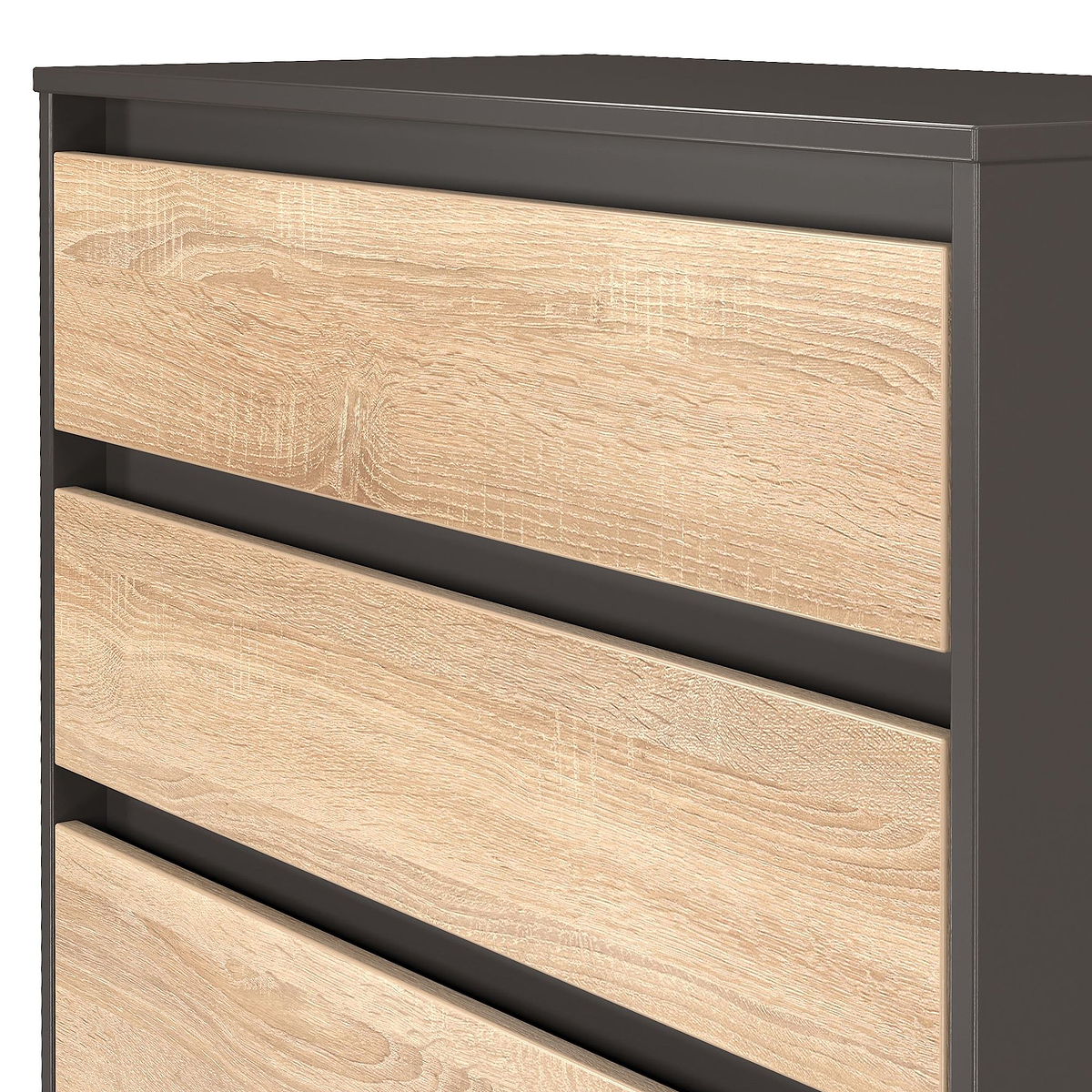 Axton 4 Drawer Chest Oak Graphite from Roseland Furniture