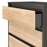 Axton 4 Drawer Chest Oak Graphite from Roseland Furniture