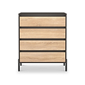 Axton 4 Drawer Chest Oak Graphite from Roseland Furniture