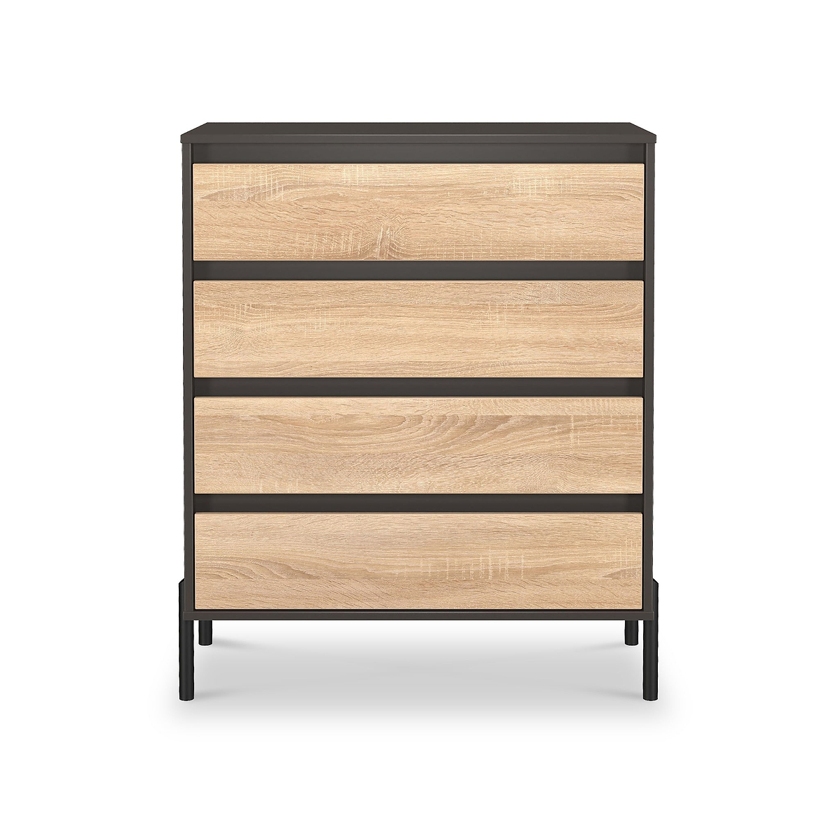 Axton 4 Drawer Chest Oak Graphite from Roseland Furniture