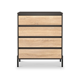 Axton 4 Drawer Chest Oak Graphite from Roseland Furniture