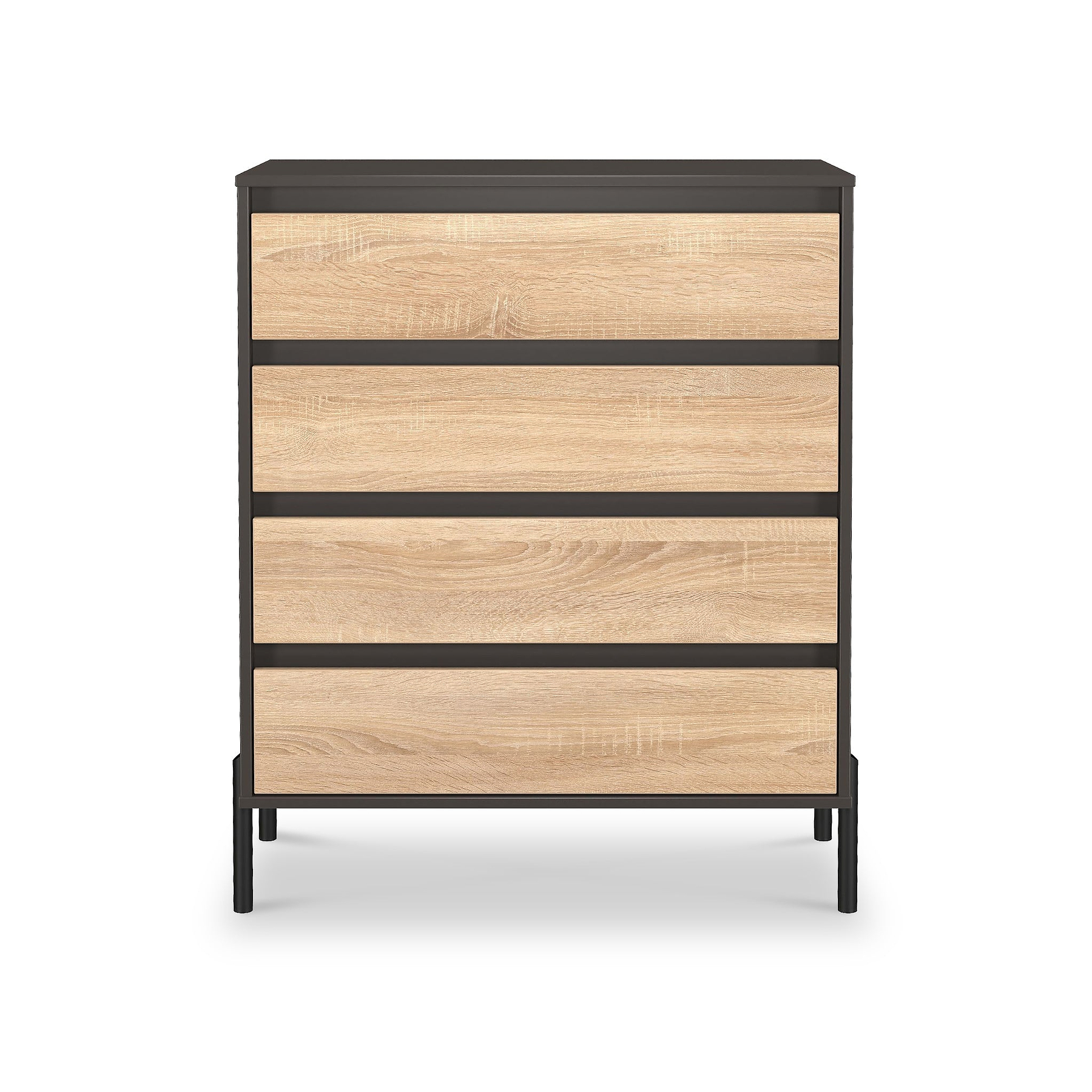 Axton 4 Drawer Chest Oak Graphite from Roseland Furniture