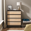 Axton 4 Drawer Chest Oak Graphite from Roseland Furniture