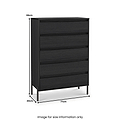 Axton 5 Drawer Chest Black Ash from Roseland 