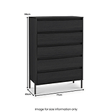 Axton 5 Drawer Chest Black Ash from Roseland 