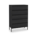 Axton 5 Drawer Chest Black Ash from Roseland Furniture
