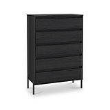 Axton 5 Drawer Chest Black Ash from Roseland Furniture