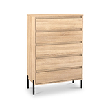 Axton 5 Drawer Chest Oak from Roseland Furniture