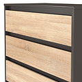 Axton 5 Drawer Chest Oak Graphite from Roseland Furniture