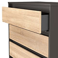 Axton 5 Drawer Chest Oak Graphite from Roseland Furniture