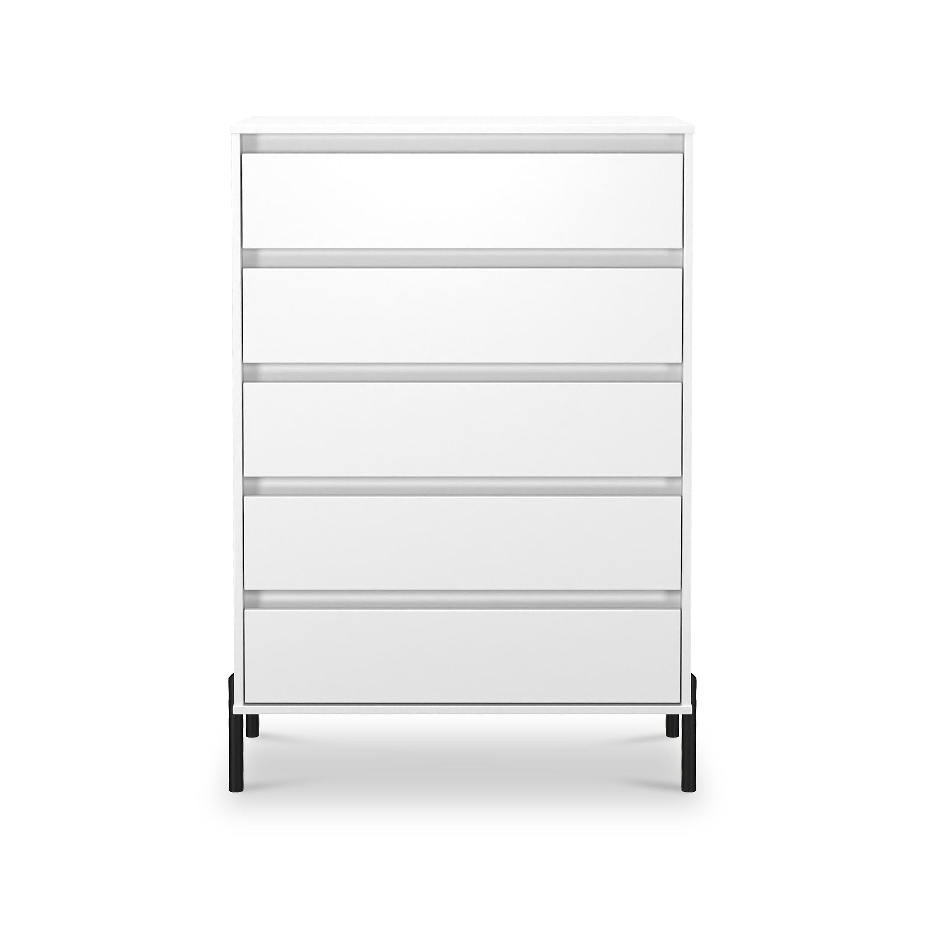 Axton 5 Drawer Chest White Matt from Roseland Furniture