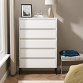 Axton 5 Drawer Chest White Matt from Roseland Furniture