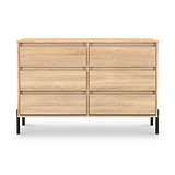 Axton 6 Drawer Chest Oak from Roseland Furniture