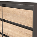 Axton 6 Drawer Chest Oak Graphite from Roseland Furniture