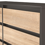 Axton 6 Drawer Chest Oak Graphite from Roseland Furniture