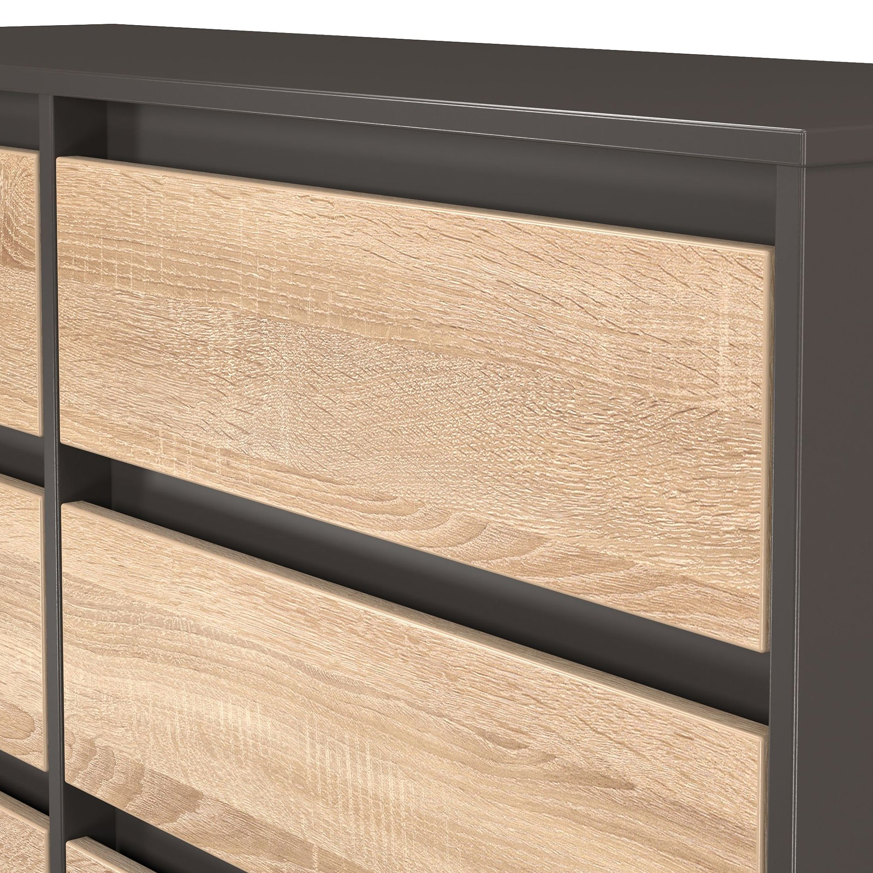 Axton 6 Drawer Chest Oak Graphite from Roseland Furniture