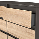 Axton 6 Drawer Chest Oak Graphite from Roseland Furniture
