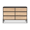 Axton 6 Drawer Chest Oak Graphite from Roseland Furniture