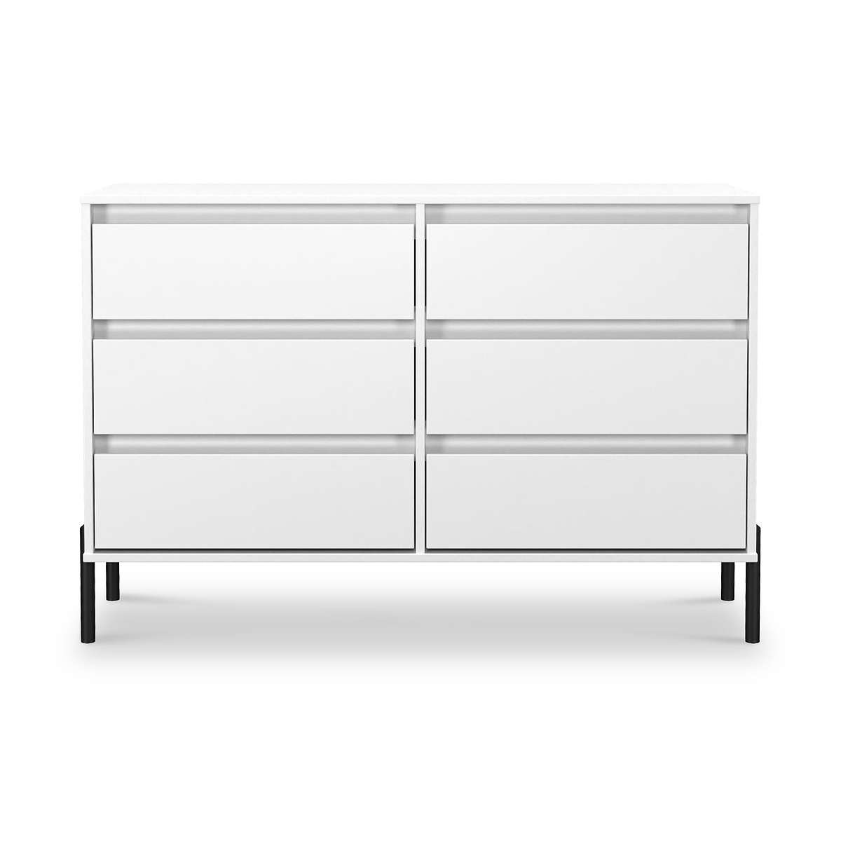 Axton 6 Drawer Chest White Matt from Roseland Furniture