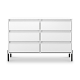Axton 6 Drawer Chest White Matt from Roseland Furniture