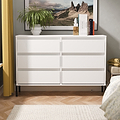 Axton 6 Drawer Chest White Matt from Roseland Furniture