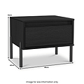 Axton 1 Drawer Bedside Black Ash from Roseland 