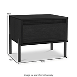 Axton 1 Drawer Bedside Black Ash from Roseland 