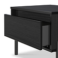 Axton 1 Drawer Bedside Ash Black from Roseland Furniture