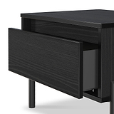 Axton 1 Drawer Bedside Ash Black from Roseland Furniture