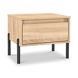 Axton 1 Drawer Bedside Oak from Roseland Furniture