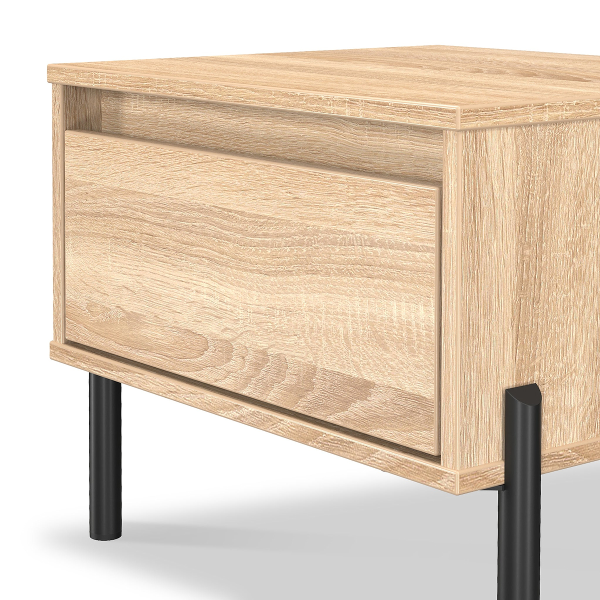 Axton 1 Drawer Bedside Oak from Roseland Furniture