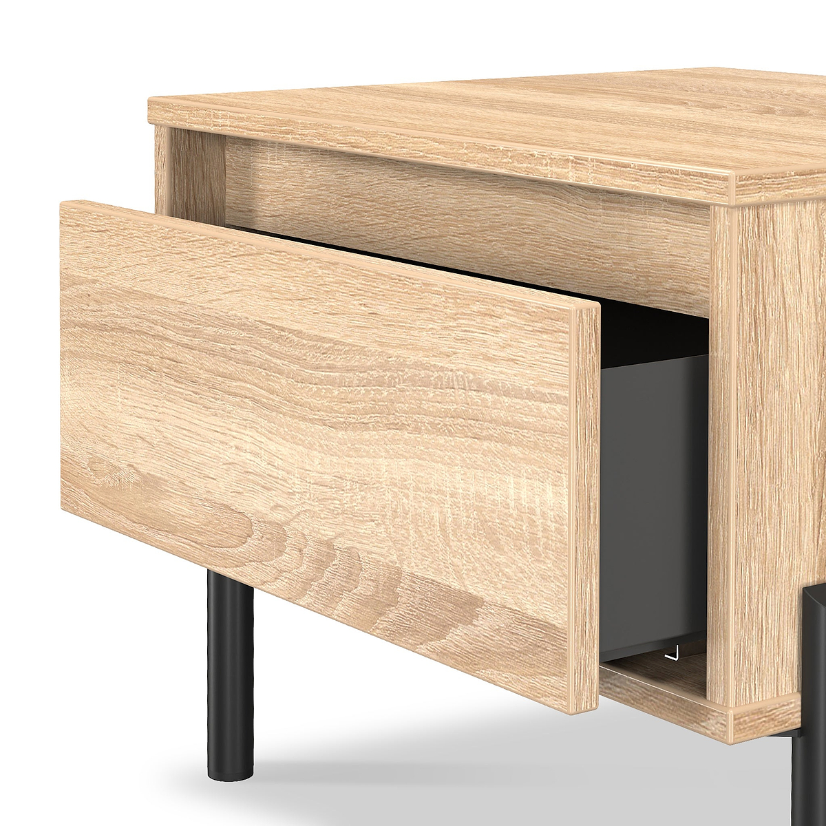 Axton 1 Drawer Bedside Oak from Roseland Furniture