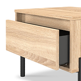 Axton 1 Drawer Bedside Oak from Roseland Furniture