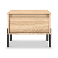 Axton 1 Drawer Bedside Oak from Roseland Furniture