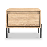 Axton 1 Drawer Bedside Oak from Roseland Furniture