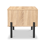 Axton 1 Drawer Bedside Oak from Roseland Furniture