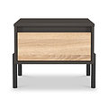 Axton 1 Drawer Bedside Oak Graphite from Roseland Furniture