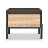 Axton 1 Drawer Bedside Oak Graphite from Roseland Furniture