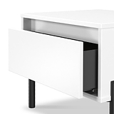 Axton 1 Drawer Bedside White Matt from Roseland Furniture