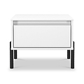 Axton 1 Drawer Bedside White Matt from Roseland Furniture