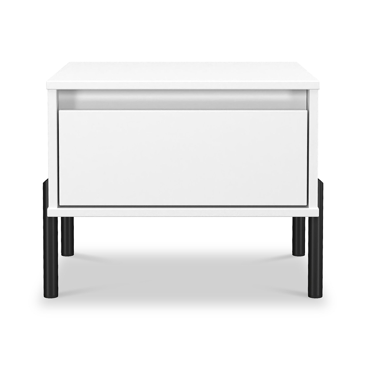 Axton 1 Drawer Bedside White Matt from Roseland Furniture