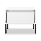 Axton 1 Drawer Bedside White Matt from Roseland Furniture