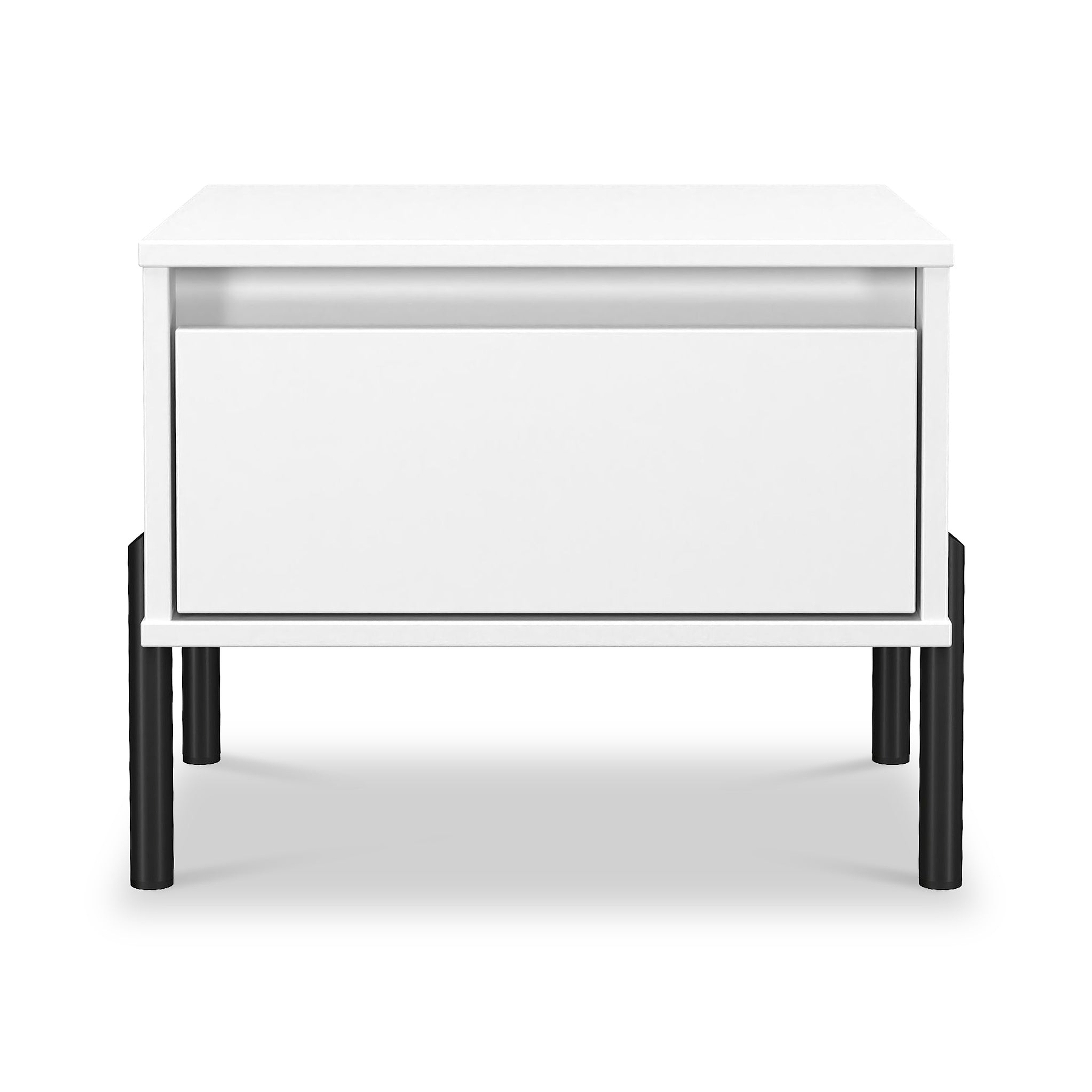 Axton 1 Drawer Bedside White Matt from Roseland Furniture