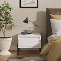 Axton 1 Drawer Bedside White Matt from Roseland Furniture