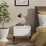 Axton 1 Drawer Bedside White Matt from Roseland Furniture