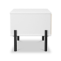 Axton 1 Drawer Bedside White Matt from Roseland Furniture